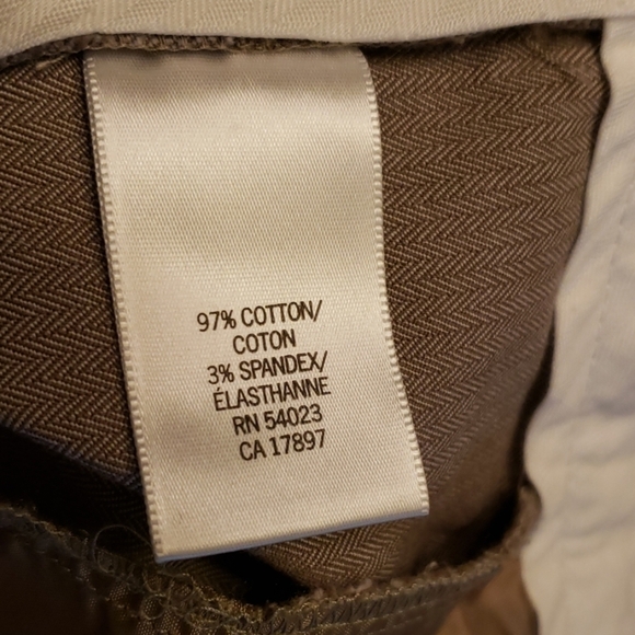 Banana Republic Trousers Tan 9" Mid Rise Cotton EUC 10 Business Attire - Picture 5 of 8